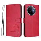 For vivo Y39 5G Litter Panda Embossing RFID Leather Phone Case with Lanyard(Rose Red) - 2