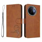 For vivo Y39 5G Litter Panda Embossing RFID Leather Phone Case with Lanyard(Brown) - 2