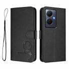 For vivo Y78+ / Y78 / V29 Lite Litter Panda Embossing RFID Leather Phone Case with Lanyard(Black) - 2