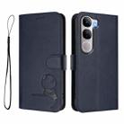 For vivo Y300 / V40 Lite 5G IDN Litter Panda Embossing RFID Leather Phone Case with Lanyard(Blue) - 2