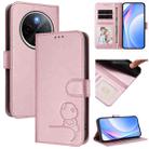 For vivo Y300 Pro+ / T4 / iQOO Z10 Litter Panda Embossing RFID Leather Phone Case with Lanyard(Pink) - 1