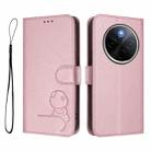 For vivo Y300 Pro+ / T4 / iQOO Z10 Litter Panda Embossing RFID Leather Phone Case with Lanyard(Pink) - 2