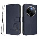 For vivo Y300 Pro+ / T4 / iQOO Z10 Litter Panda Embossing RFID Leather Phone Case with Lanyard(Blue) - 2
