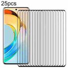 For Honor X50 25pcs Full Glue 9H HD 3D Curved Edge Tempered Glass Film(Black) - 1