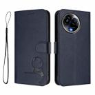For Realme 11 5G / 11x / C67 5G India Litter Panda Embossing RFID Leather Phone Case with Lanyard(Blue) - 2