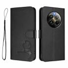 For Realme 13 4G / 12 4G / 12+ / P1 Litter Panda Embossing RFID Leather Phone Case with Lanyard(Black) - 2