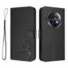 For Realme 13+ Litter Panda Embossing RFID Leather Phone Case with Lanyard(Black) - 2