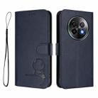 For Realme 13+ Litter Panda Embossing RFID Leather Phone Case with Lanyard(Blue) - 2