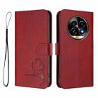 For Realme 13 Pro / 13 Pro+ Litter Panda Embossing RFID Leather Phone Case with Lanyard(Wine Red) - 2