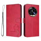 For Realme 13 Pro / 13 Pro+ Litter Panda Embossing RFID Leather Phone Case with Lanyard(Rose Red) - 2