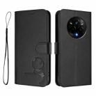 For Realme 14 Pro Litter Panda Embossing RFID Leather Phone Case with Lanyard(Black) - 2