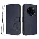 For Realme 14 Pro Litter Panda Embossing RFID Leather Phone Case with Lanyard(Blue) - 2