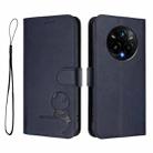 For Realme 14 Pro+ Litter Panda Embossing RFID Leather Phone Case with Lanyard(Blue) - 2