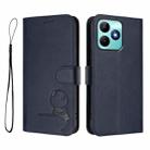 For Realme C53 / C51 / C53 India Litter Panda Embossing RFID Leather Phone Case with Lanyard(Blue) - 2