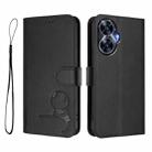For Realme C55 / Narzo N55 Litter Panda Embossing RFID Leather Phone Case with Lanyard(Black) - 2