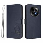 For Realme C63 5G Litter Panda Embossing RFID Leather Phone Case with Lanyard(Blue) - 2