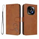 For Realme C63 5G Litter Panda Embossing RFID Leather Phone Case with Lanyard(Brown) - 2