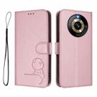 For Realme Narzo 60 Pro Litter Panda Embossing RFID Leather Phone Case with Lanyard(Pink) - 2