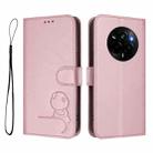 For Realme Narzo 80 Pro / 14 Pro Litter Panda Embossing RFID Leather Phone Case with Lanyard(Pink) - 2