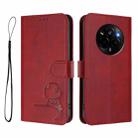 For Realme Narzo 80 Pro / 14 Pro Litter Panda Embossing RFID Leather Phone Case with Lanyard(Wine Red) - 2