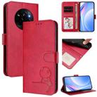 For Realme Narzo 80 Pro / 14 Pro Litter Panda Embossing RFID Leather Phone Case with Lanyard(Rose Red) - 1