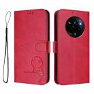 For Realme Narzo 80 Pro / 14 Pro Litter Panda Embossing RFID Leather Phone Case with Lanyard(Rose Red) - 2