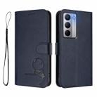 For Realme Narzo 80x Litter Panda Embossing RFID Leather Phone Case with Lanyard(Blue) - 2