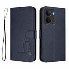 For Realme P3 Litter Panda Embossing RFID Leather Phone Case with Lanyard(Blue) - 2
