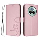 For Realme P3 Pro Litter Panda Embossing RFID Leather Phone Case with Lanyard(Pink) - 2