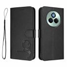 For Realme P3 Pro Litter Panda Embossing RFID Leather Phone Case with Lanyard(Black) - 2