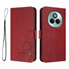For Realme P3 Pro Litter Panda Embossing RFID Leather Phone Case with Lanyard(Wine Red) - 2