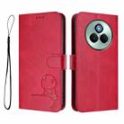 For Realme P3 Pro Litter Panda Embossing RFID Leather Phone Case with Lanyard(Rose Red) - 2