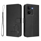 For Realme P3 Ultra Litter Panda Embossing RFID Leather Phone Case with Lanyard(Black) - 2