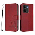 For Realme P3 Ultra Litter Panda Embossing RFID Leather Phone Case with Lanyard(Wine Red) - 2