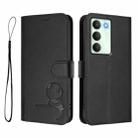 For Realme V70 5G / 14x Global / C75 5G Litter Panda Embossing RFID Leather Phone Case with Lanyard(Black) - 2