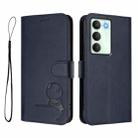 For Realme V70 5G / 14x Global / C75 5G Litter Panda Embossing RFID Leather Phone Case with Lanyard(Blue) - 2