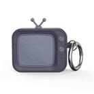 For AirPods Pro 2 Retro TV Bluetooth Earphone Silicone Protective Case(Dark Grey) - 1