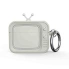 For AirPods Pro 2 Retro TV Bluetooth Earphone Silicone Protective Case(White) - 1