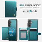 For Samsung Galaxy S25+ 5G JEEHOOD J09 Buckle Card Bag MagSafe Magnetic Style RFID Leather Phone Case(Green) - 2