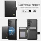 For Samsung Galaxy S25+ 5G JEEHOOD J09 Buckle Card Bag MagSafe Magnetic Style RFID Leather Phone Case(Black) - 2