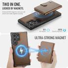 For Samsung Galaxy S23 Ultra 5G JEEHOOD J09 Buckle Card Bag MagSafe Magnetic Style RFID Leather Phone Case(Brown) - 3