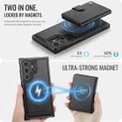 For Samsung Galaxy S23 Ultra 5G JEEHOOD J09 Buckle Card Bag MagSafe Magnetic Style RFID Leather Phone Case(Black) - 3