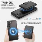 For Samsung Galaxy S23+ 5G JEEHOOD J09 Buckle Card Bag MagSafe Magnetic Style RFID Leather Phone Case(Black) - 3