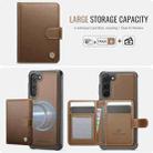 For Samsung Galaxy S23 5G JEEHOOD J09 Buckle Card Bag MagSafe Magnetic Style RFID Leather Phone Case(Brown) - 2