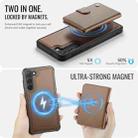 For Samsung Galaxy S23 5G JEEHOOD J09 Buckle Card Bag MagSafe Magnetic Style RFID Leather Phone Case(Brown) - 3