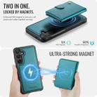 For Samsung Galaxy S23 FE 5G JEEHOOD J09 Buckle Card Bag MagSafe Magnetic Style RFID Leather Phone Case(Green) - 3