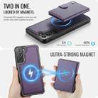For Samsung Galaxy S22+ 5G JEEHOOD J09 Buckle Card Bag MagSafe Magnetic Style RFID Leather Phone Case(Purple) - 3