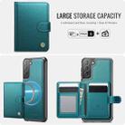 For Samsung Galaxy S22+ 5G JEEHOOD J09 Buckle Card Bag MagSafe Magnetic Style RFID Leather Phone Case(Green) - 2