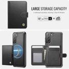 For Samsung Galaxy S22+ 5G JEEHOOD J09 Buckle Card Bag MagSafe Magnetic Style RFID Leather Phone Case(Black) - 2