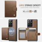 For Samsung Galaxy S21 Ultra 5G JEEHOOD J09 Buckle Card Bag MagSafe Magnetic Style RFID Leather Phone Case(Brown) - 2